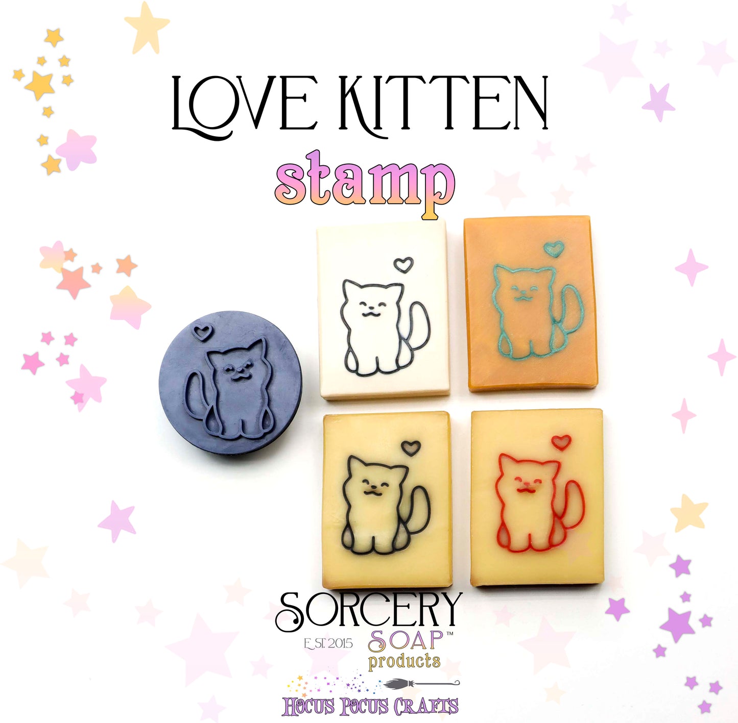 Cat Love Soap Stamps