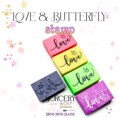 Love + Butterfly Stamp