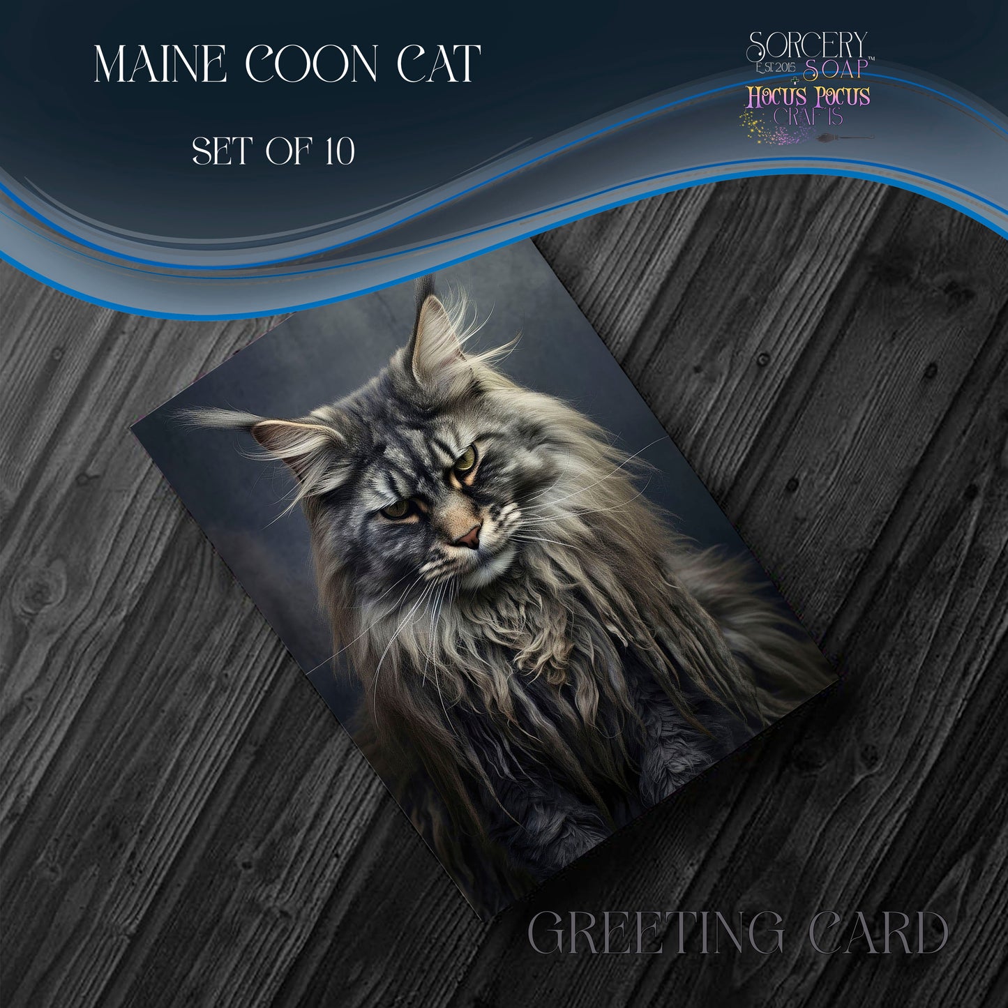 Maine Coon Cat Greeting Cards
