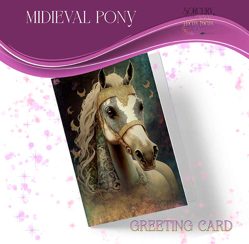 Medieval Pony Greeting Card