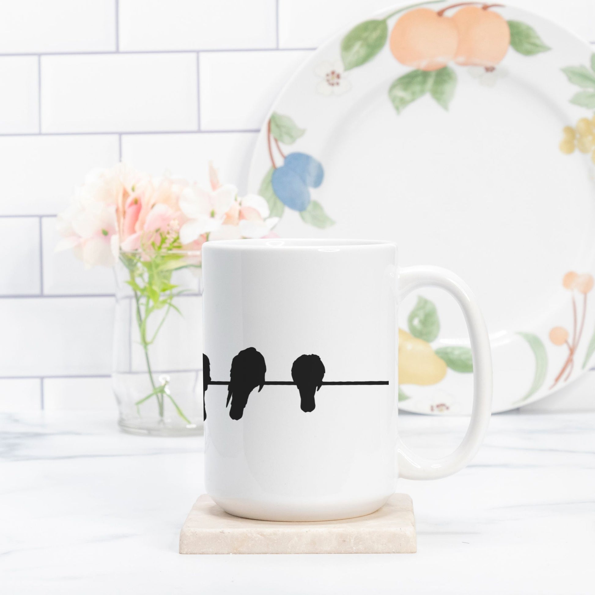 Birds On A Wire Mug Deluxe 15 oz.
