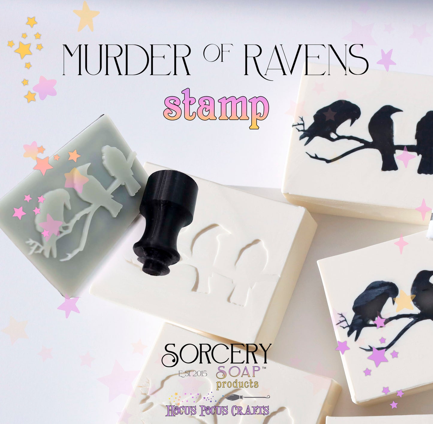 Murder Of Ravens Stamp