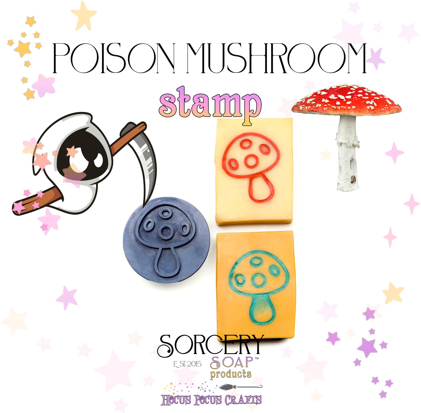 Mushroom - Poison Soap Stamp