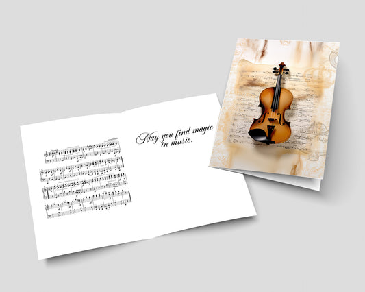 Beautiful Music Folded Card A2 (QTY 10)