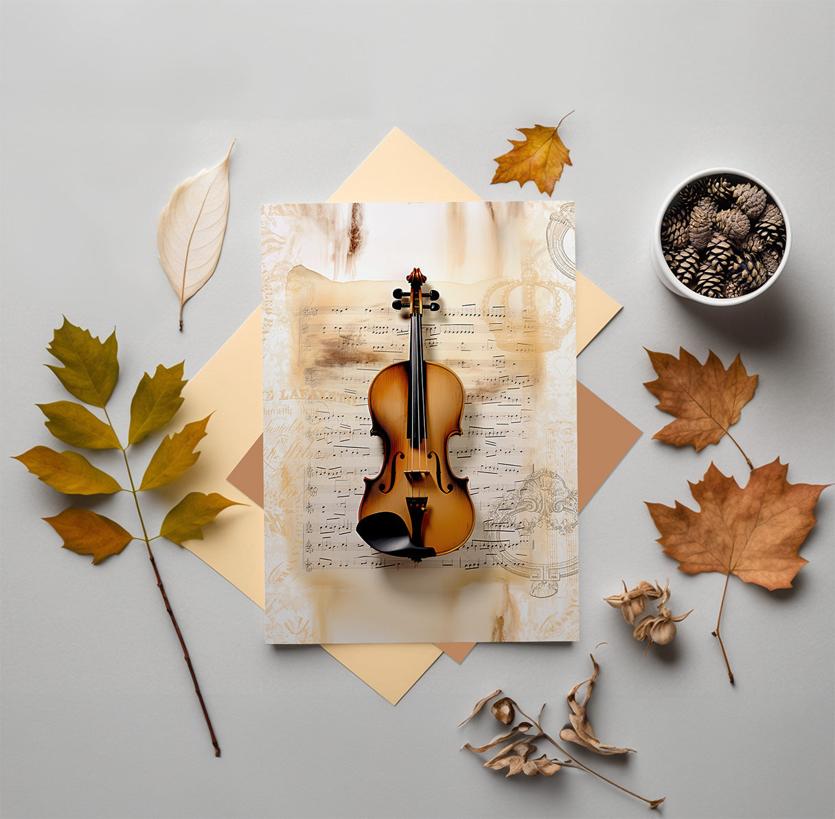 Beautiful Music Folded Card A2 (QTY 10)