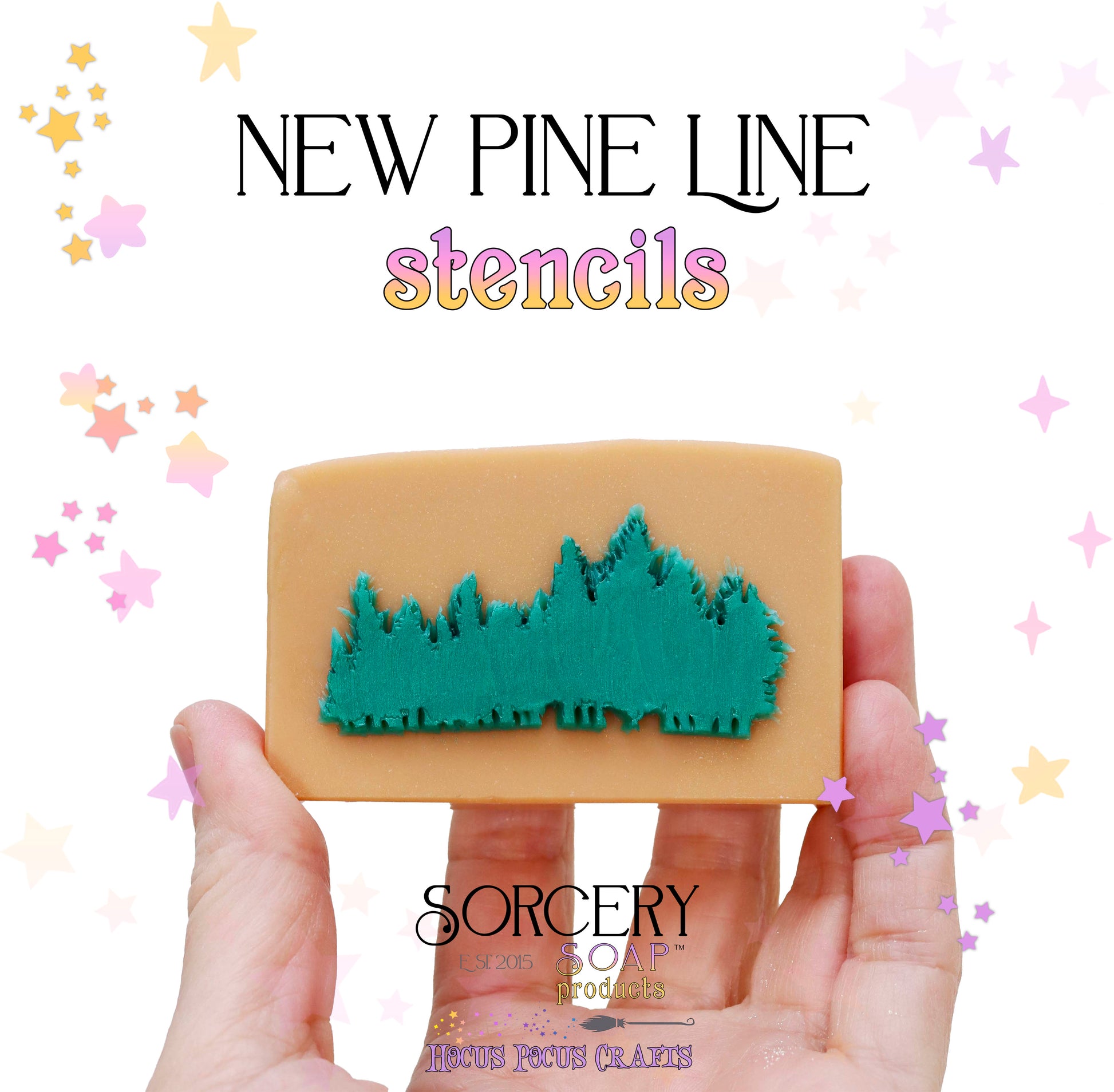 Botanical Stencils New Pine Line
