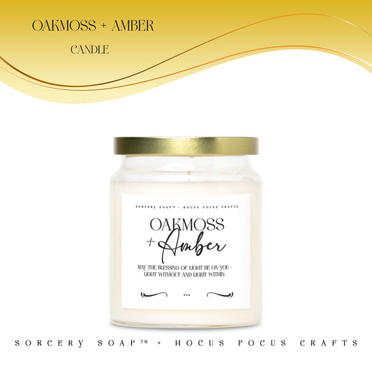 Oakmoss + Amber Candle Apothecary Jar 9oz