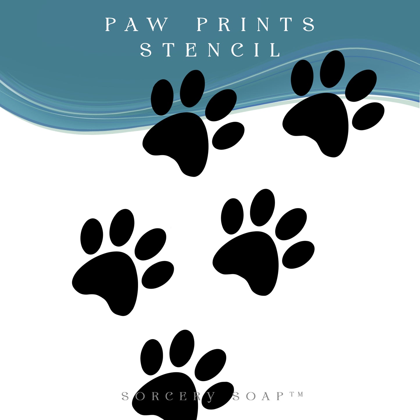 Adopt Paw Prints and Puppy Stencils - Sorcery Soap