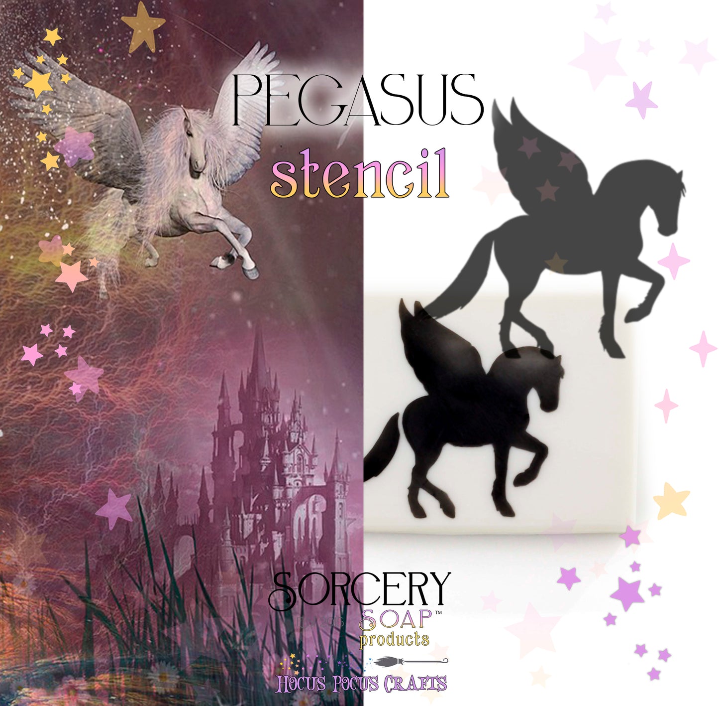 Horse Stencils Pegasus