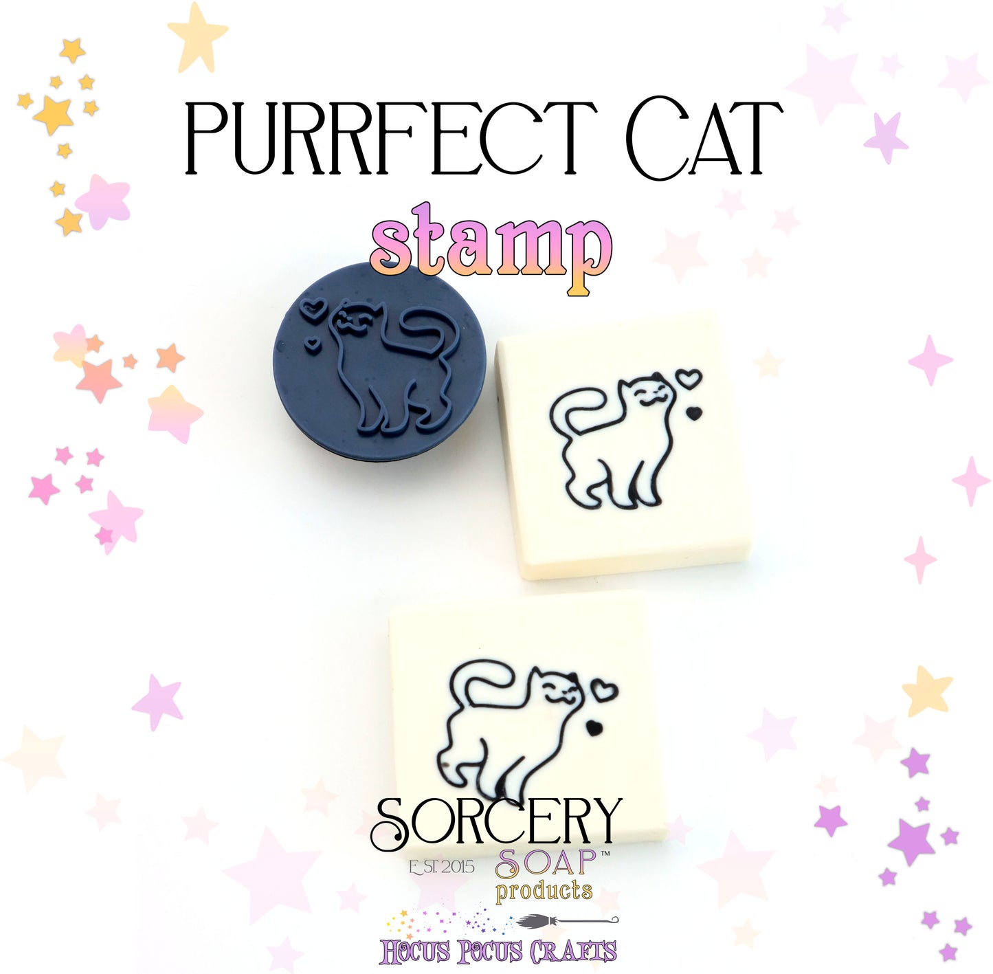 Purrfect Cat Soap Stamps