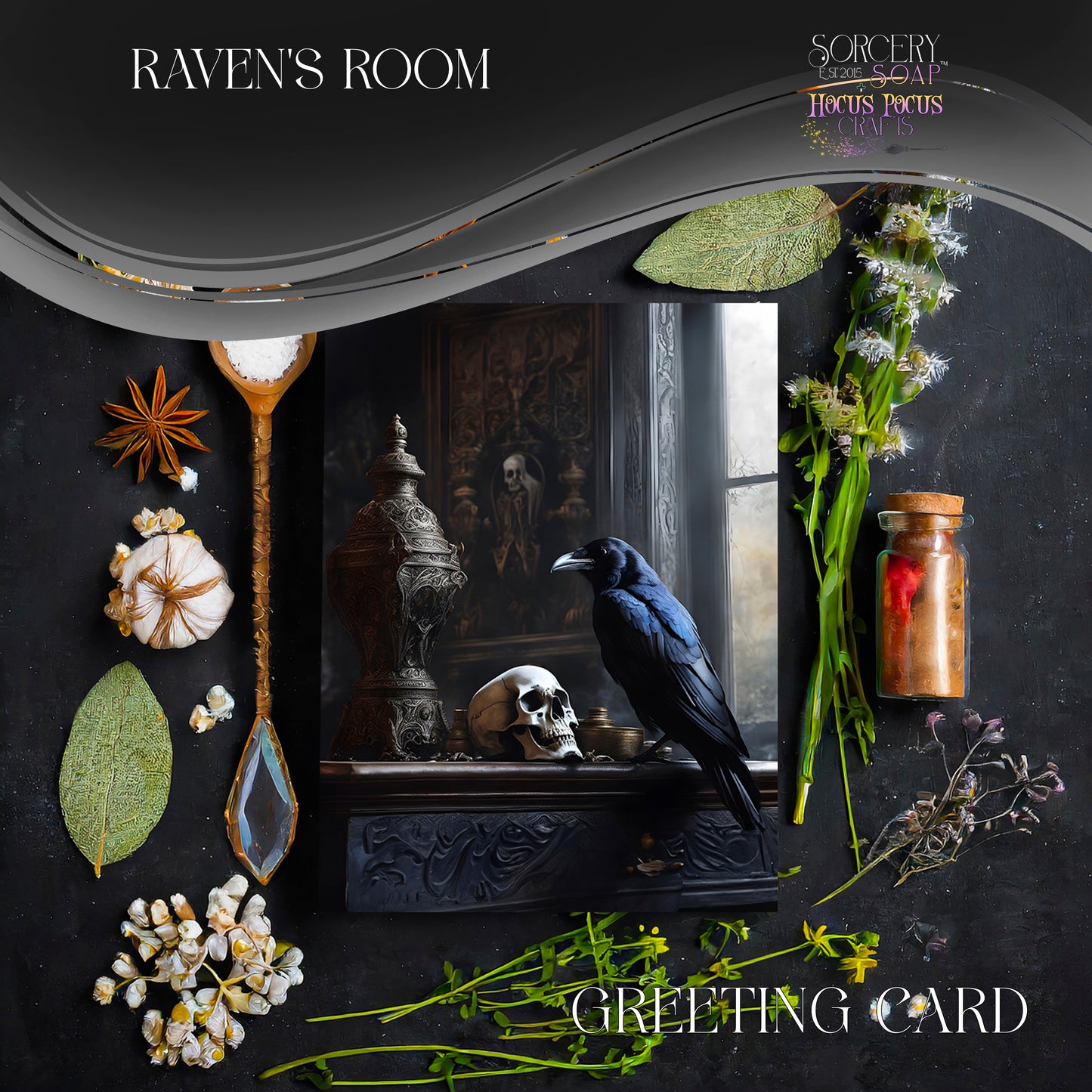 Ravens Room Greeting Card