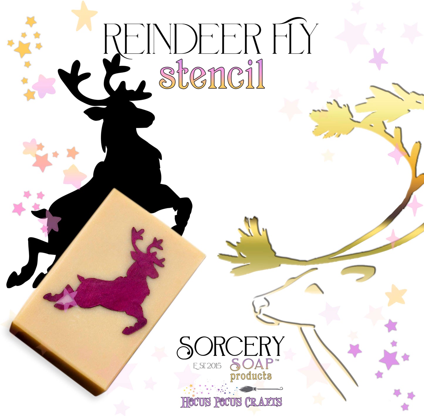 Holiday Stencils Reindeer Fly