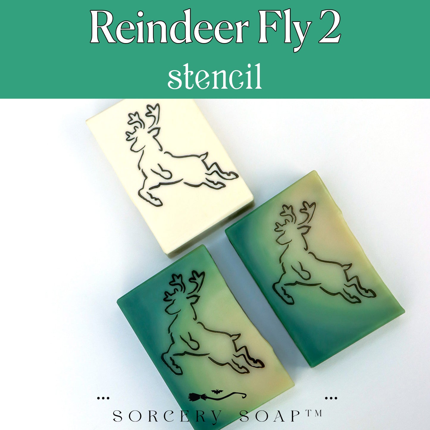 Reindeer Bucks Stag Stencil Sorcery Soap