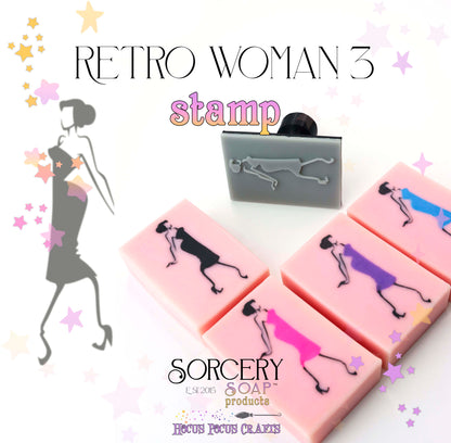 Retro Woman 3 Stamp