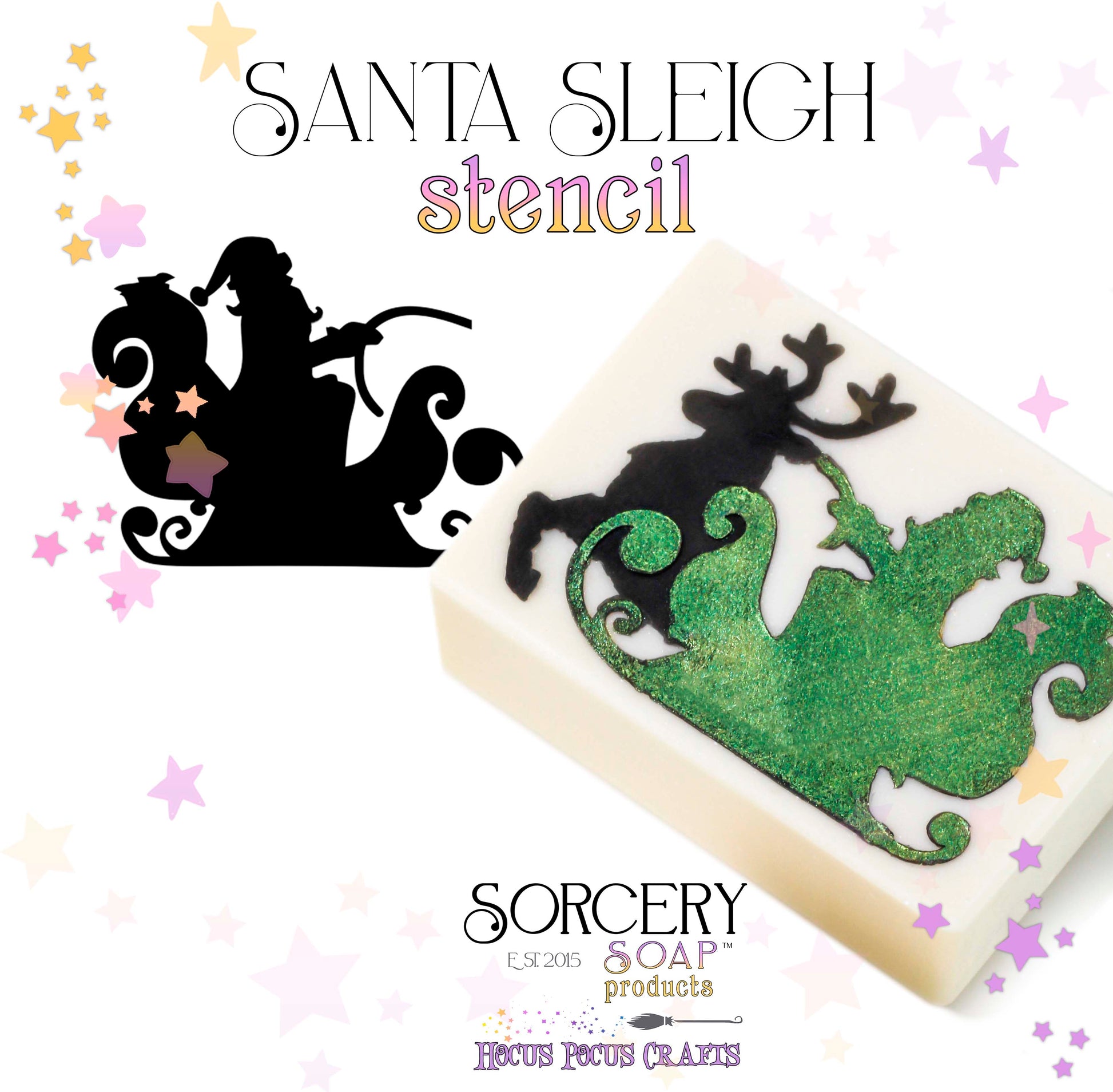 Holiday Stencils Santa Sleigh