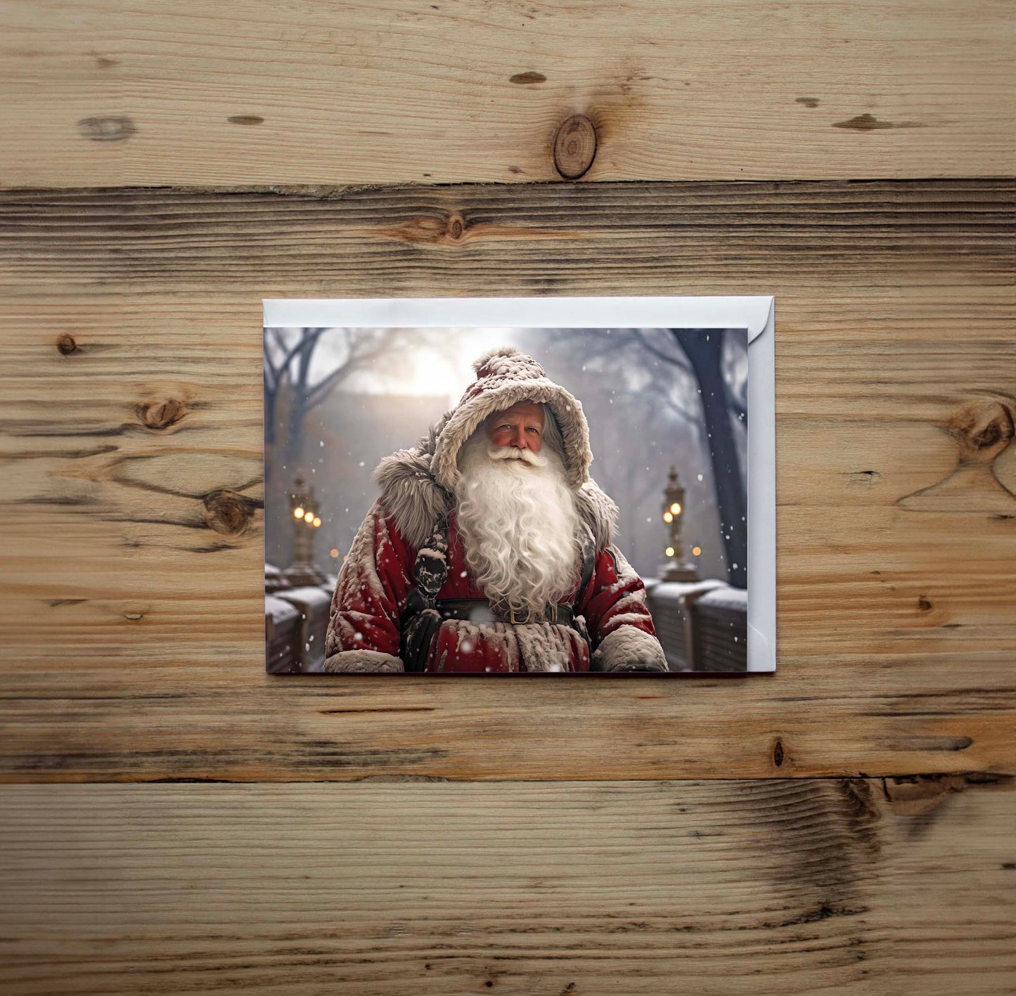 Santa Man Flat Card A7 (QTY 10)