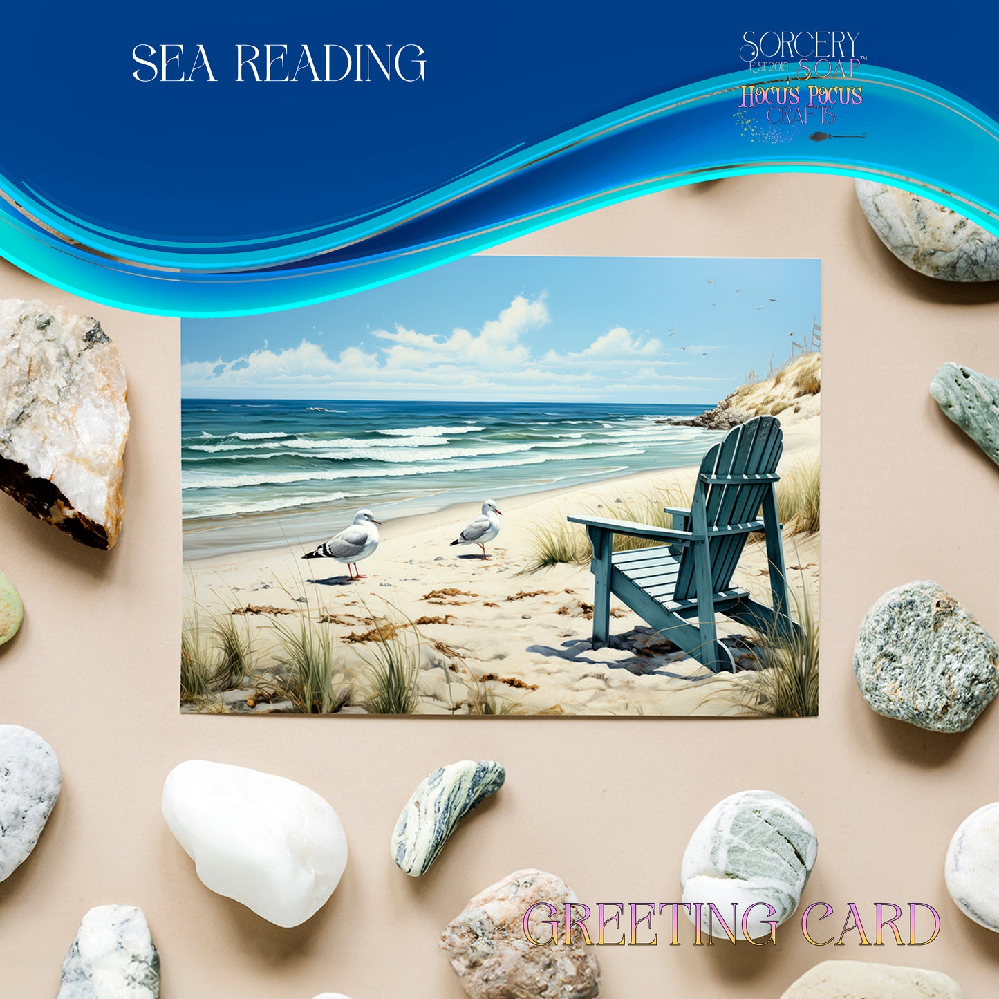 Seaside Reading Greeting Card