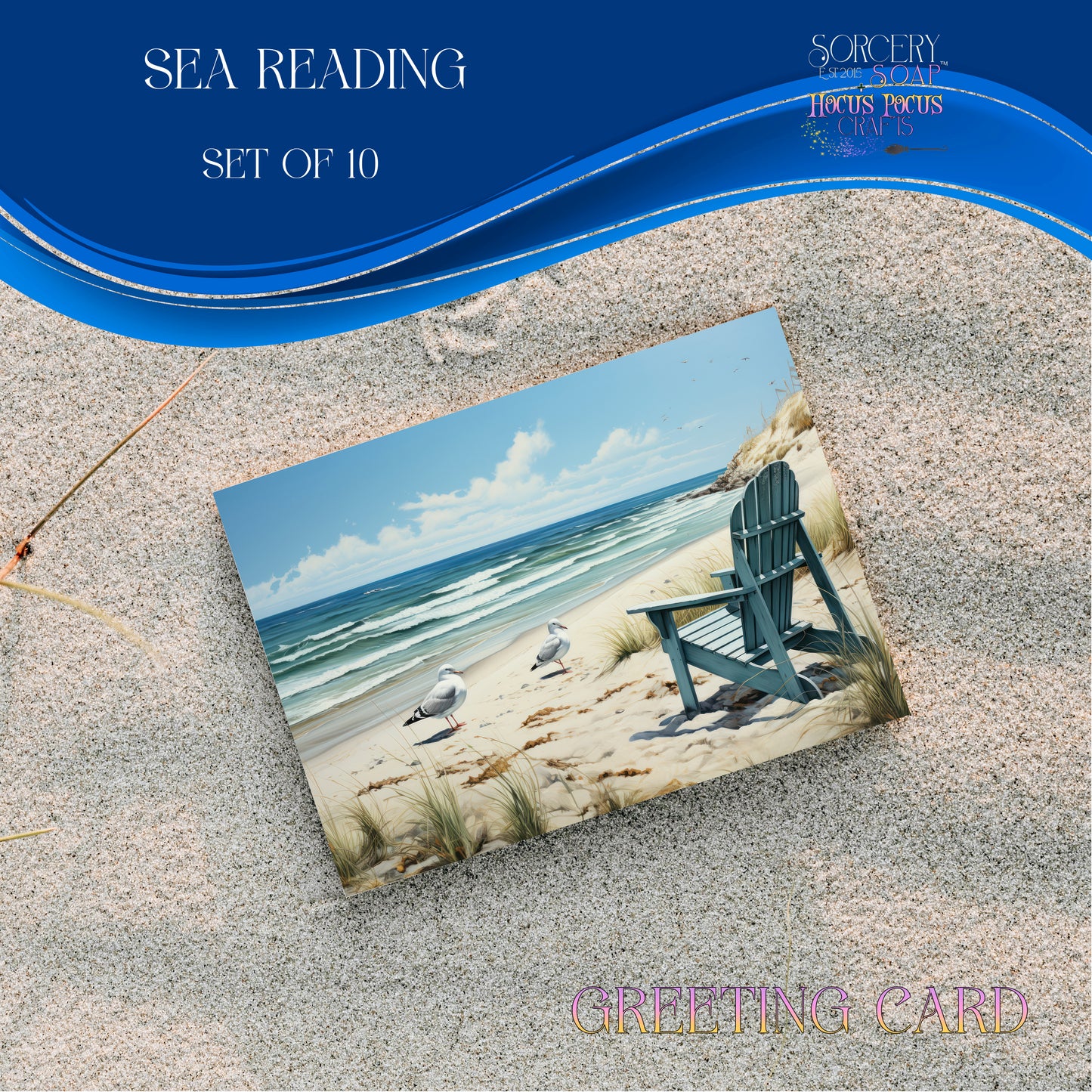 Seaside Reading Greeting Card