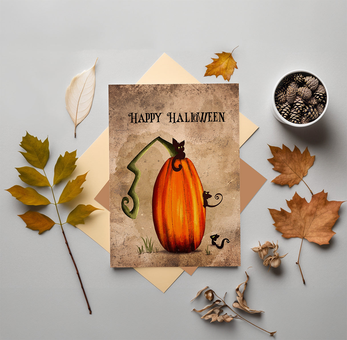 Spooky Seasons Greetings Folded