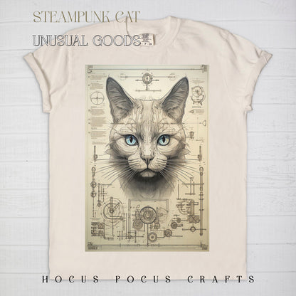 Steampunk Cat Comfort Color Tee 1717