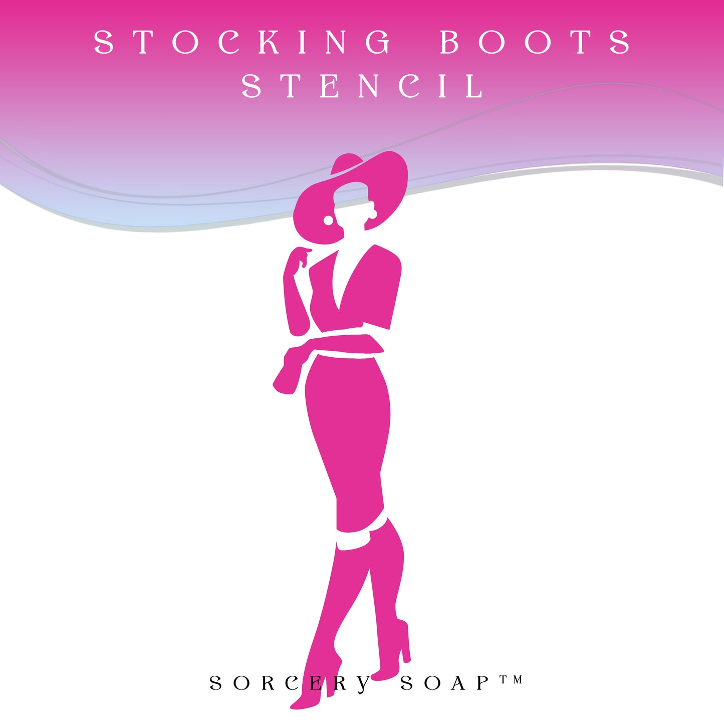 Stocking Boots Stencil - Sorcery Soap