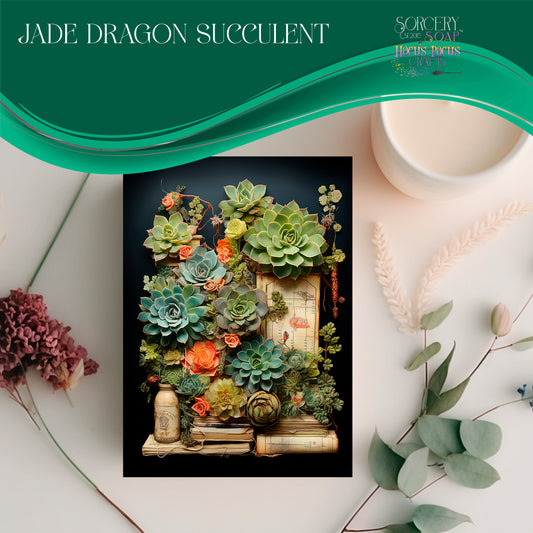 Jade Dragon Succulent : Greeting Cards