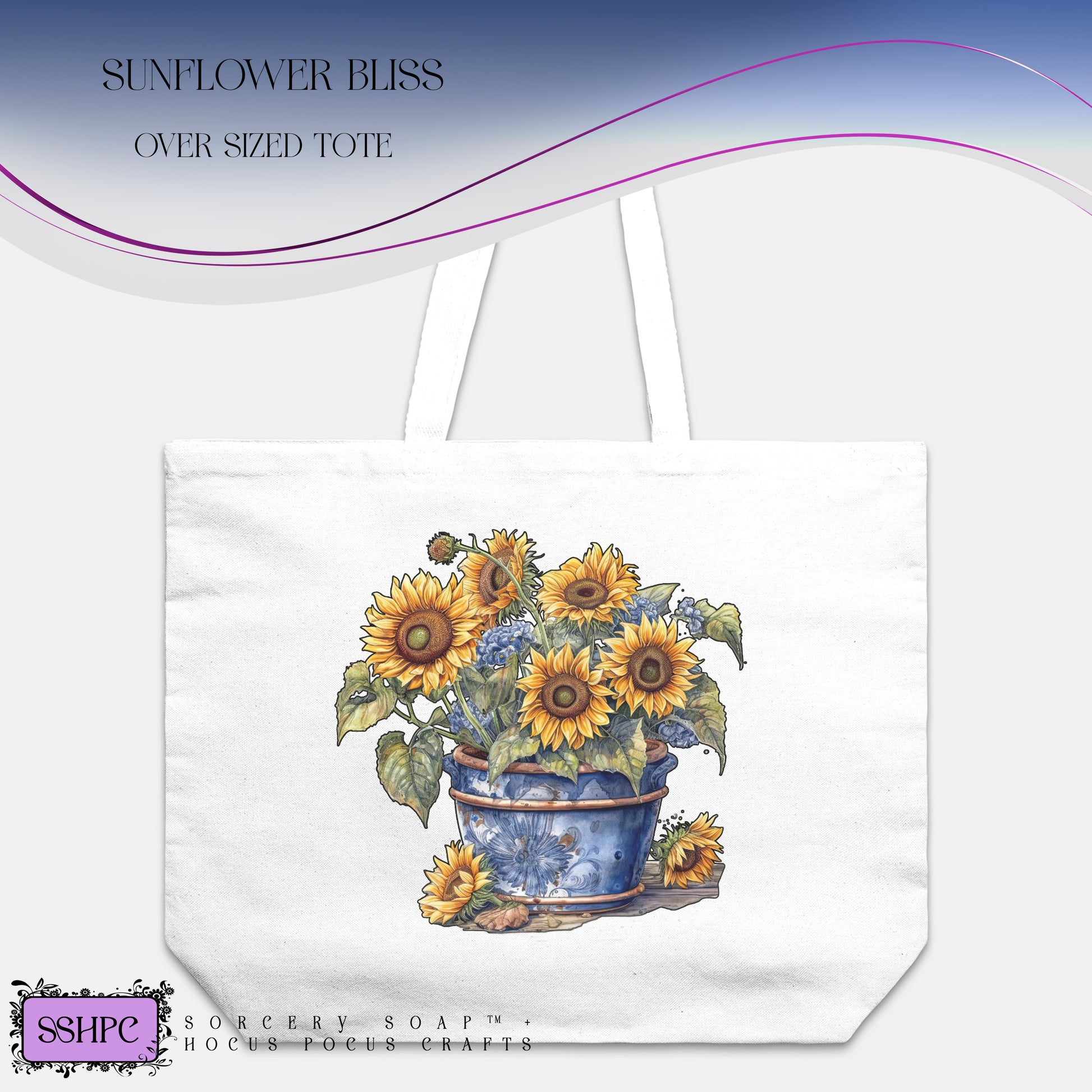 Sunflower Bliss Tote Bag Oversized Tote