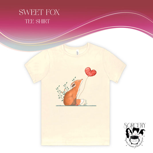 Sweet Fox and Balloon Bella Canvas Unisex Tee 3001
