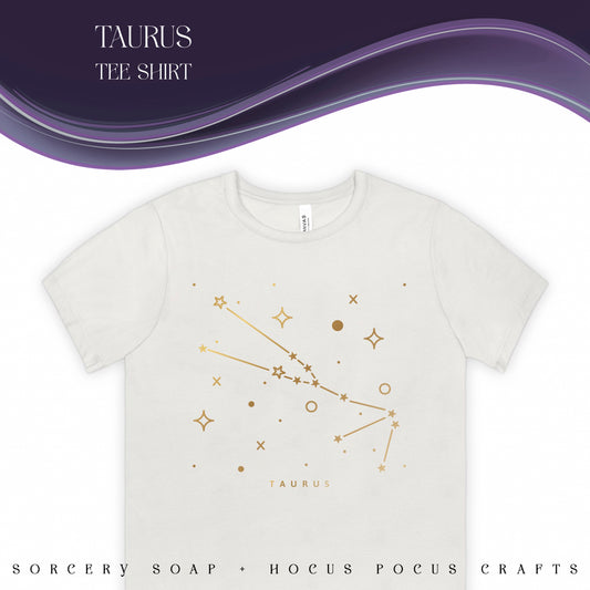 Taurus with our Star System Zodiac Sign Bella Canvas Unisex Tee 3001