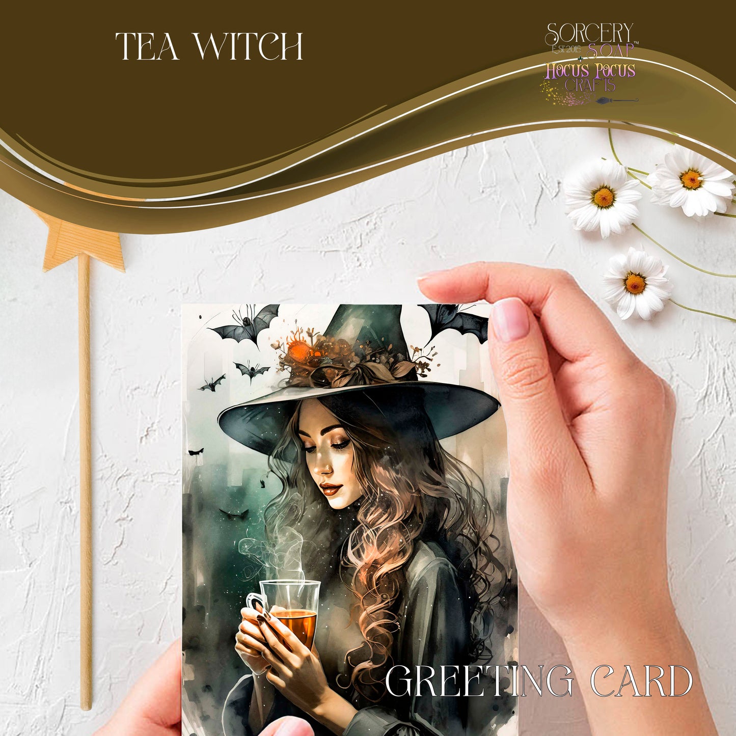 Tea Witch Greeting Card