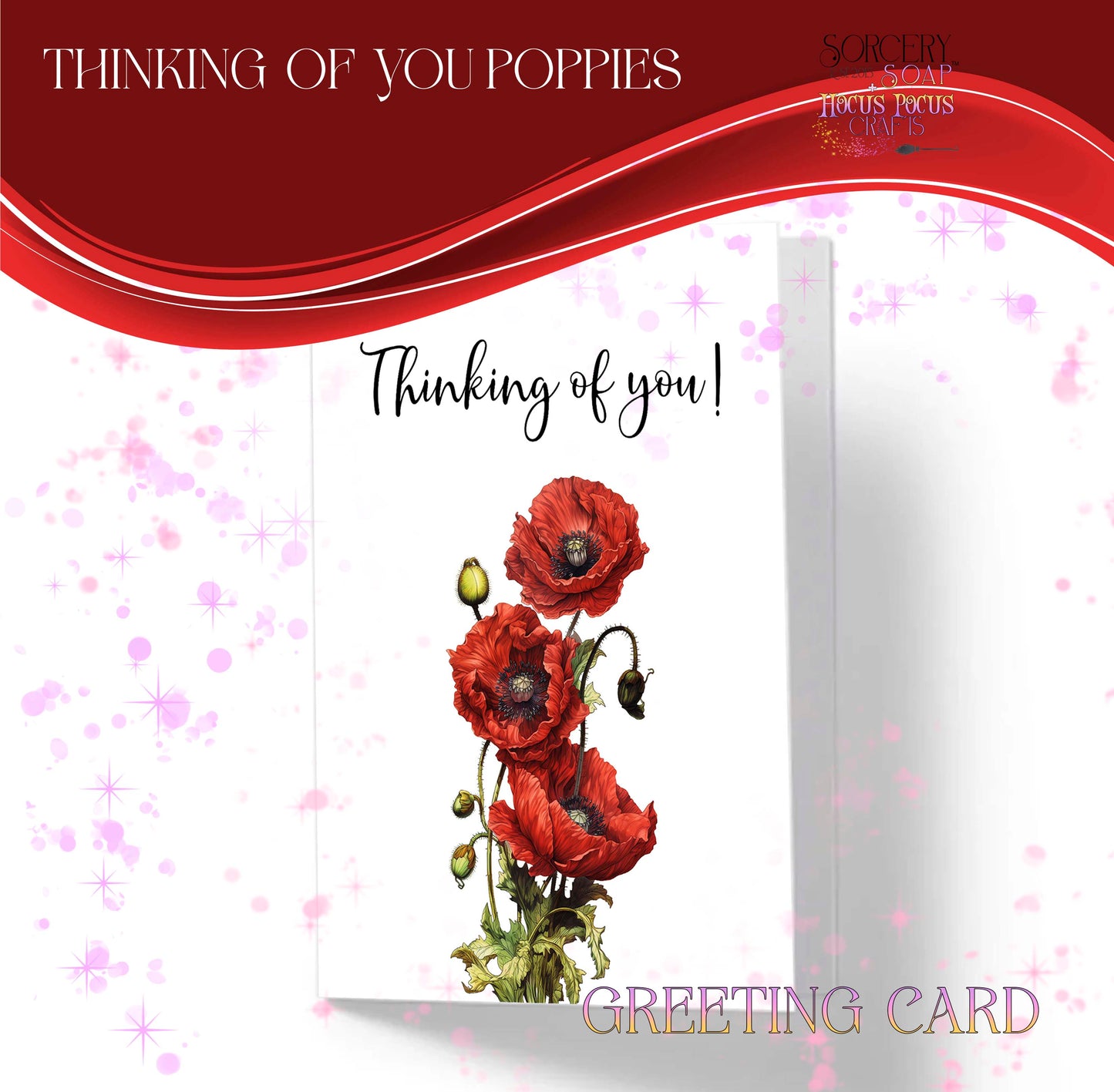 Thinking of You Poppy Greeting Cards