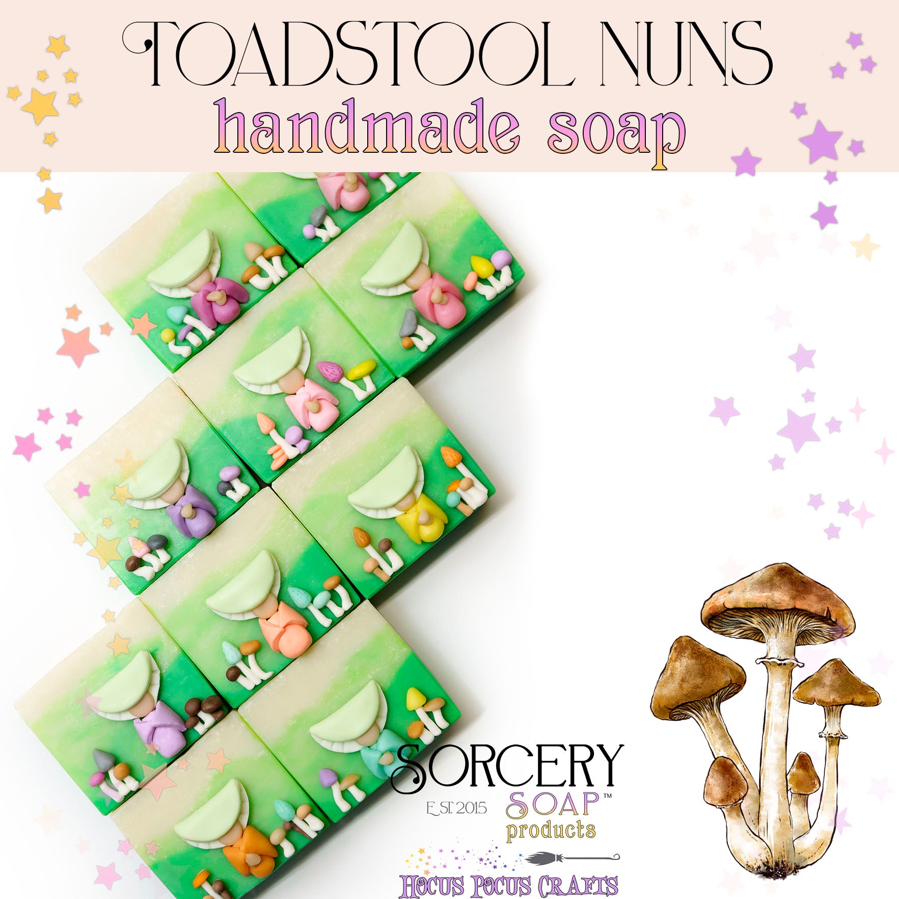 Sorcery Soap Toadstool Nun Soap
