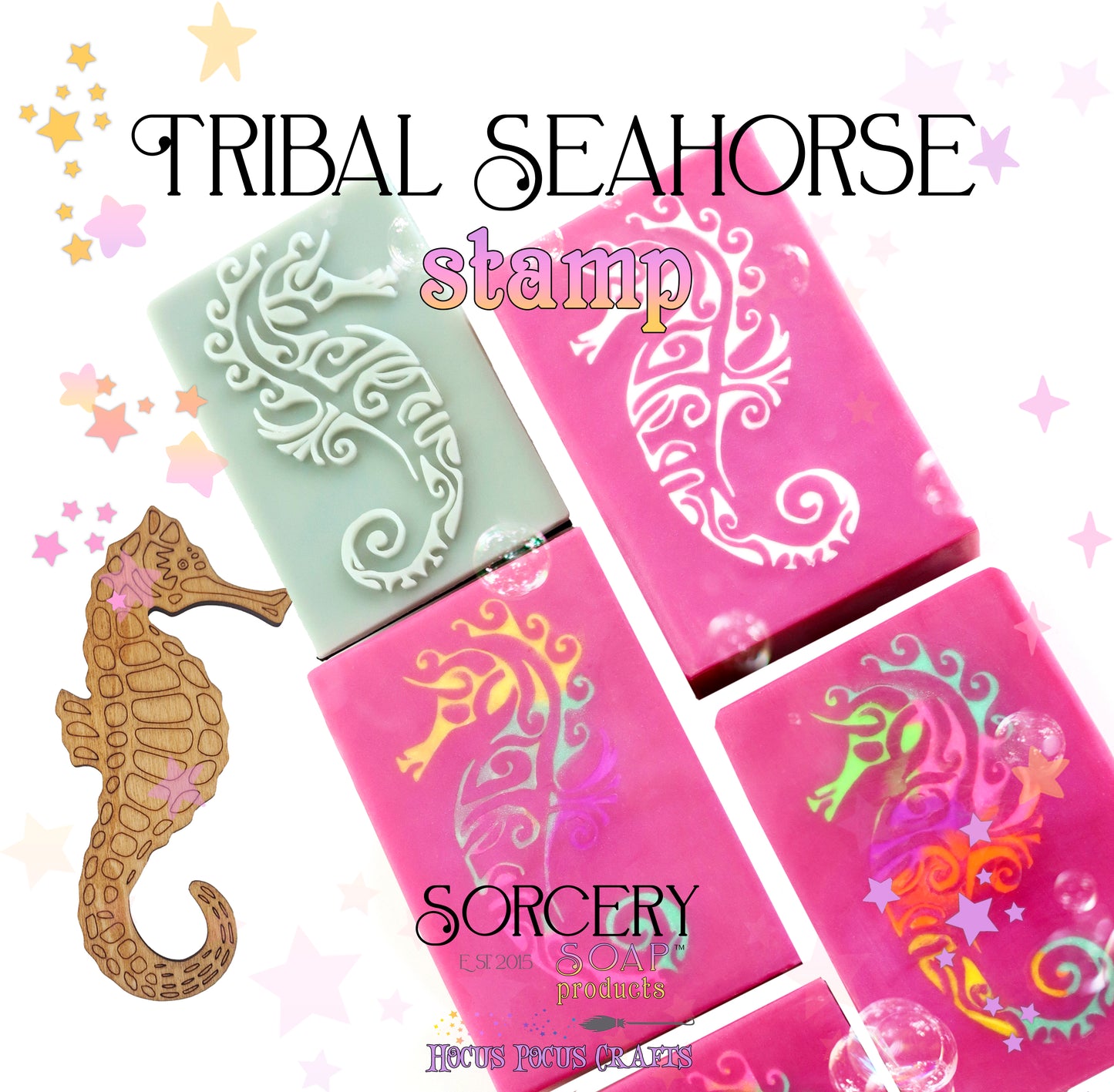 Tribal Seahorse Stamp