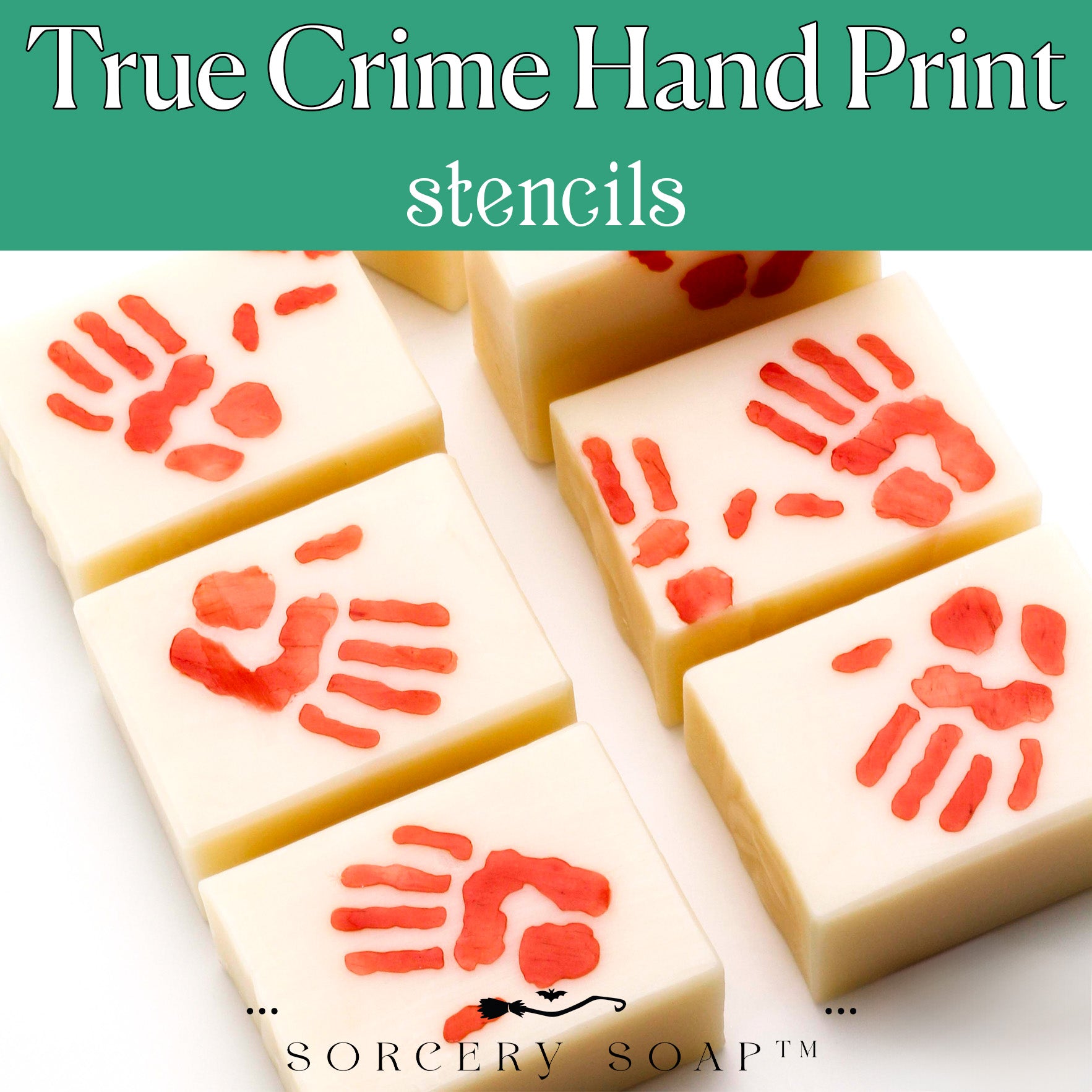 True Crime Hand Print Stencil Sorcery Soap