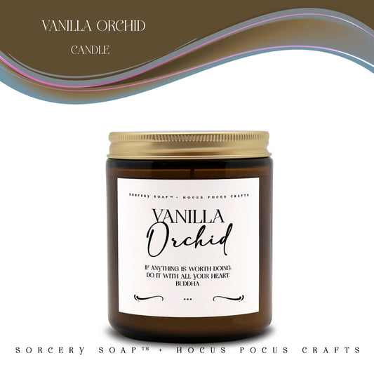 Vanilla Orchid Candle Amber Jar 9oz