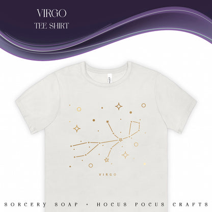 Virgo with our Star System Zodiac Sign Bella Canvas Unisex Tee 3001