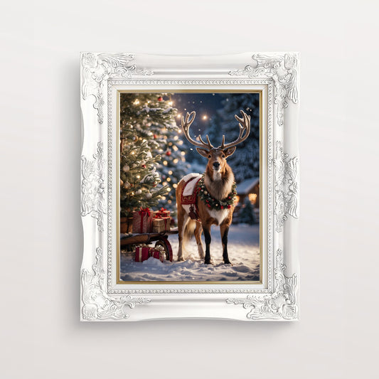 Reindeer Gift Print 8 x10