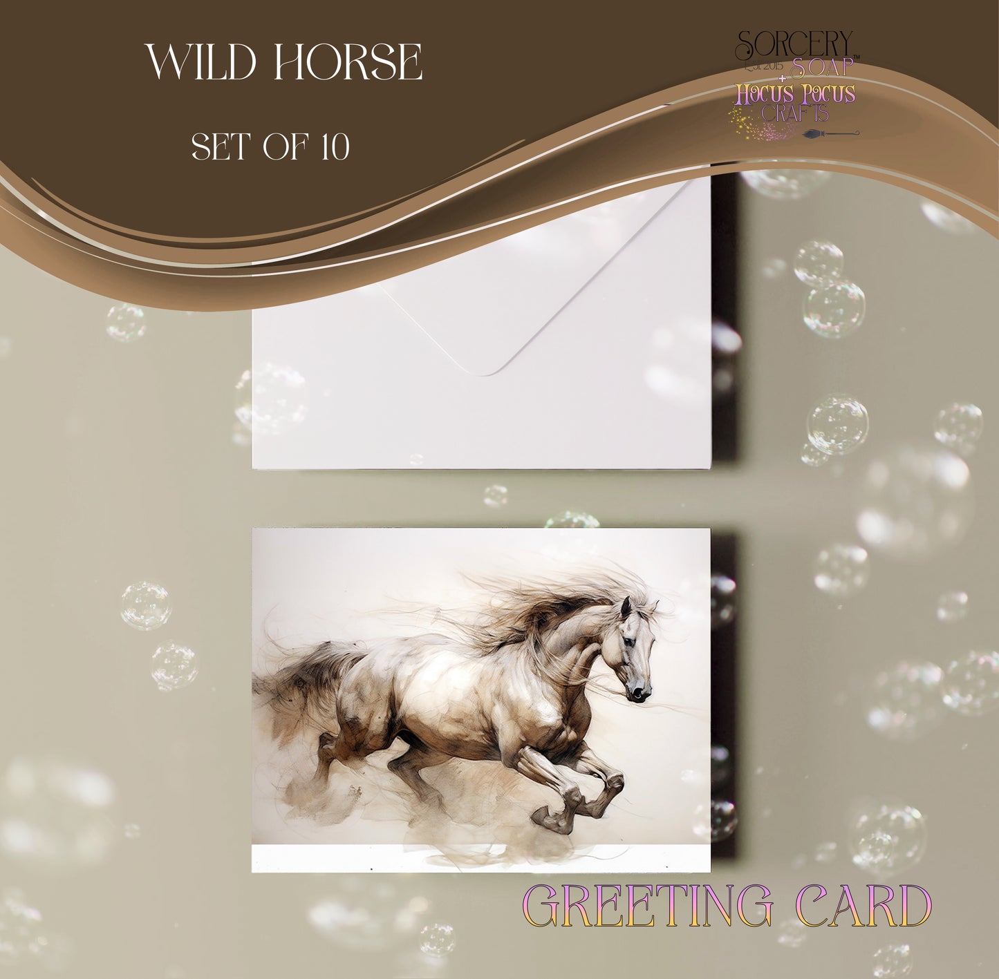 Wild Horse Folded Card Sorcery Soap