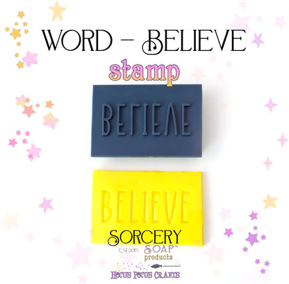 Word - Believe Stamp