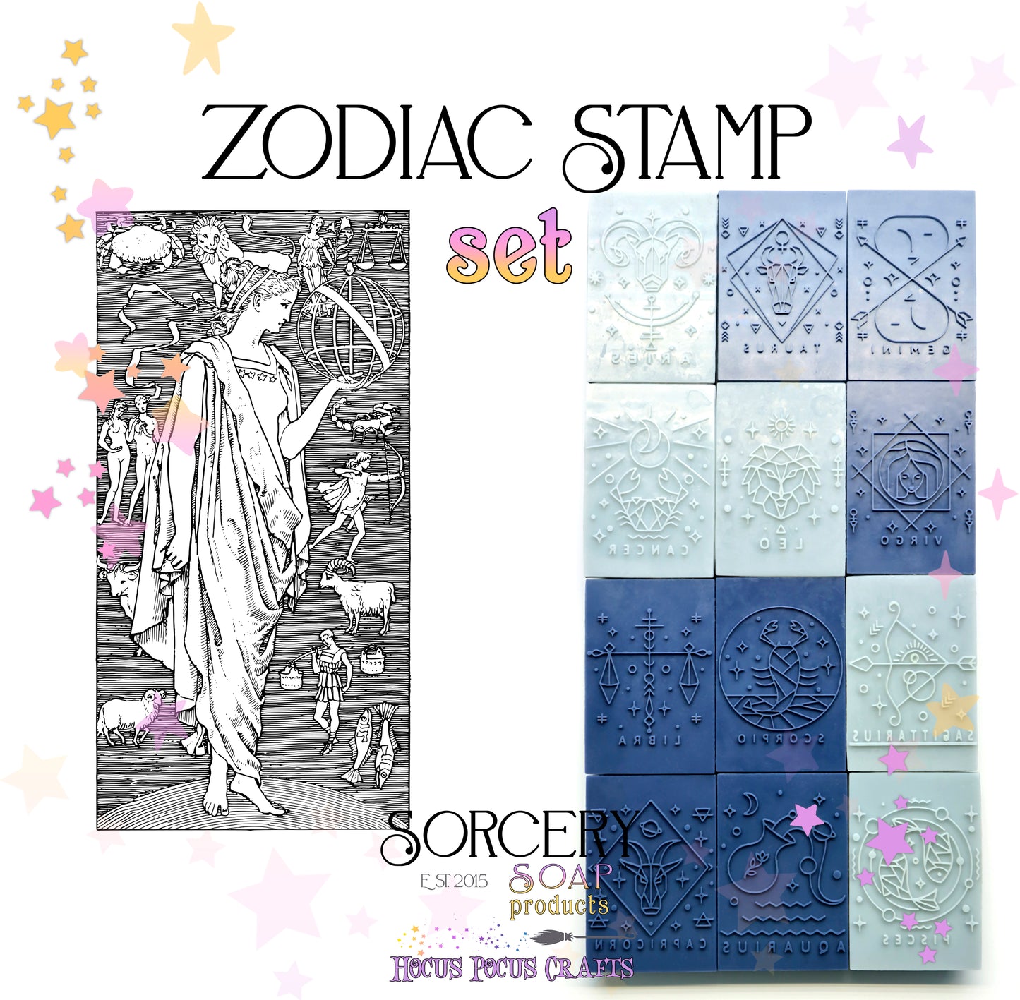 Zodiac Soap Stamps
