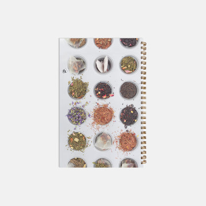 White Tea Recipe Hardcover Spiral Book 5.5 x 8.5