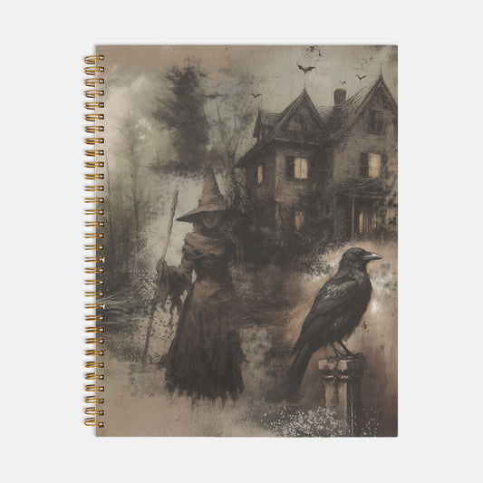 Spooky Notebook Hardcover Spiral 8.5 x 11
