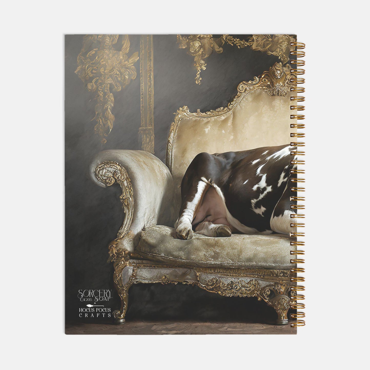 Cow Royalty Journal Notebook Hardcover Spiral 8.5 x 11