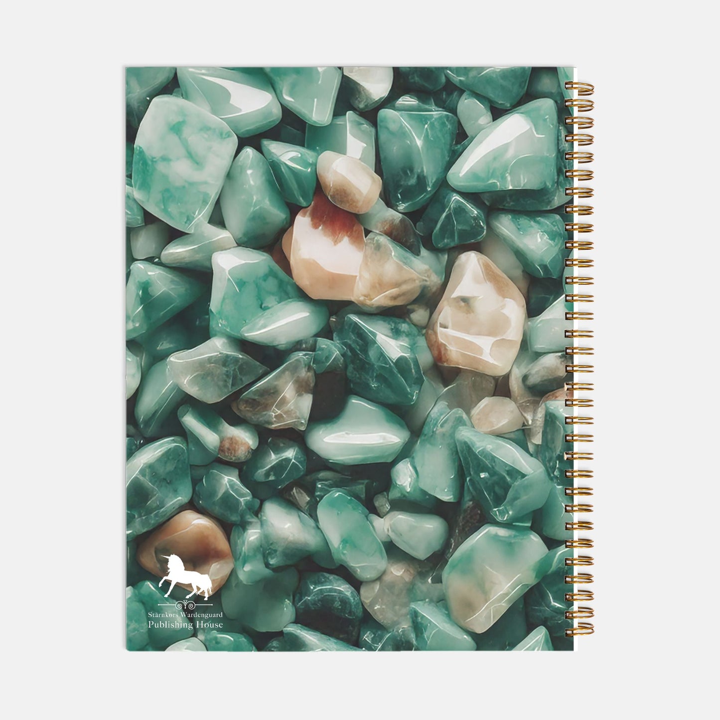 Jade and Carnelian Notebook Hardcover Spiral 8.5 x 11