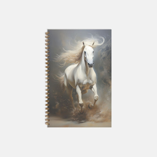 Magnificent Horse Notebook Hardcover Spiral 5.5 x 8.5