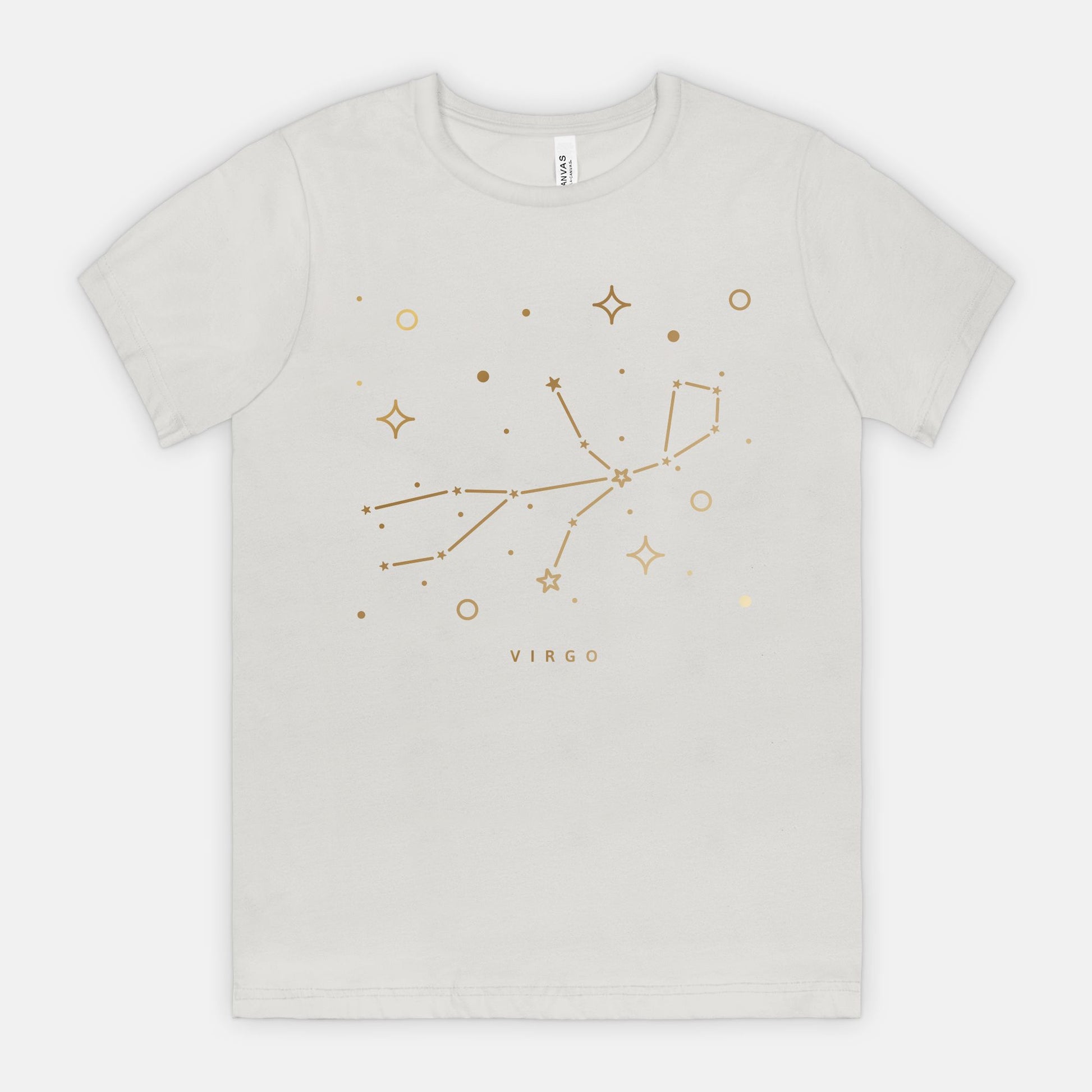 Virgo with our Star System Zodiac Sign Bella Canvas Unisex Tee 3001
