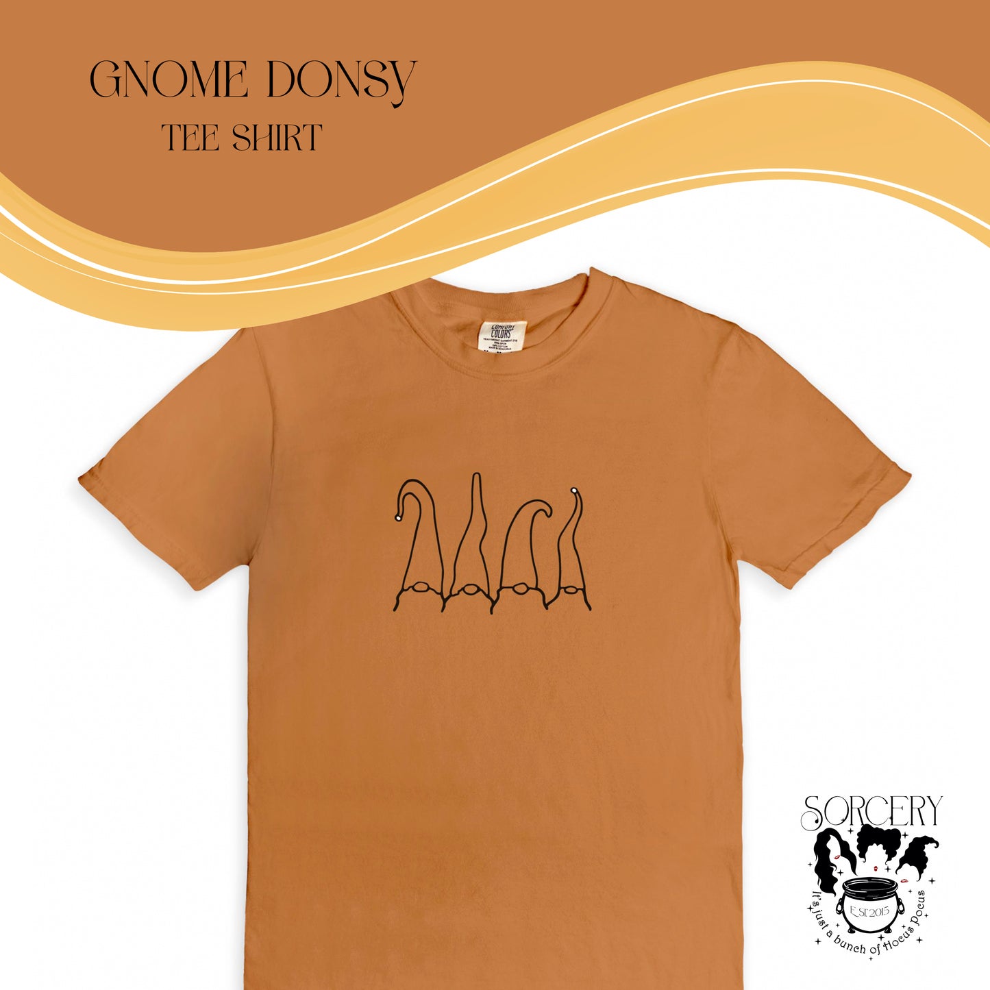 Gnome Donsy Tee Shirt by Sorcery Soap + Hocus Pocus Crafts