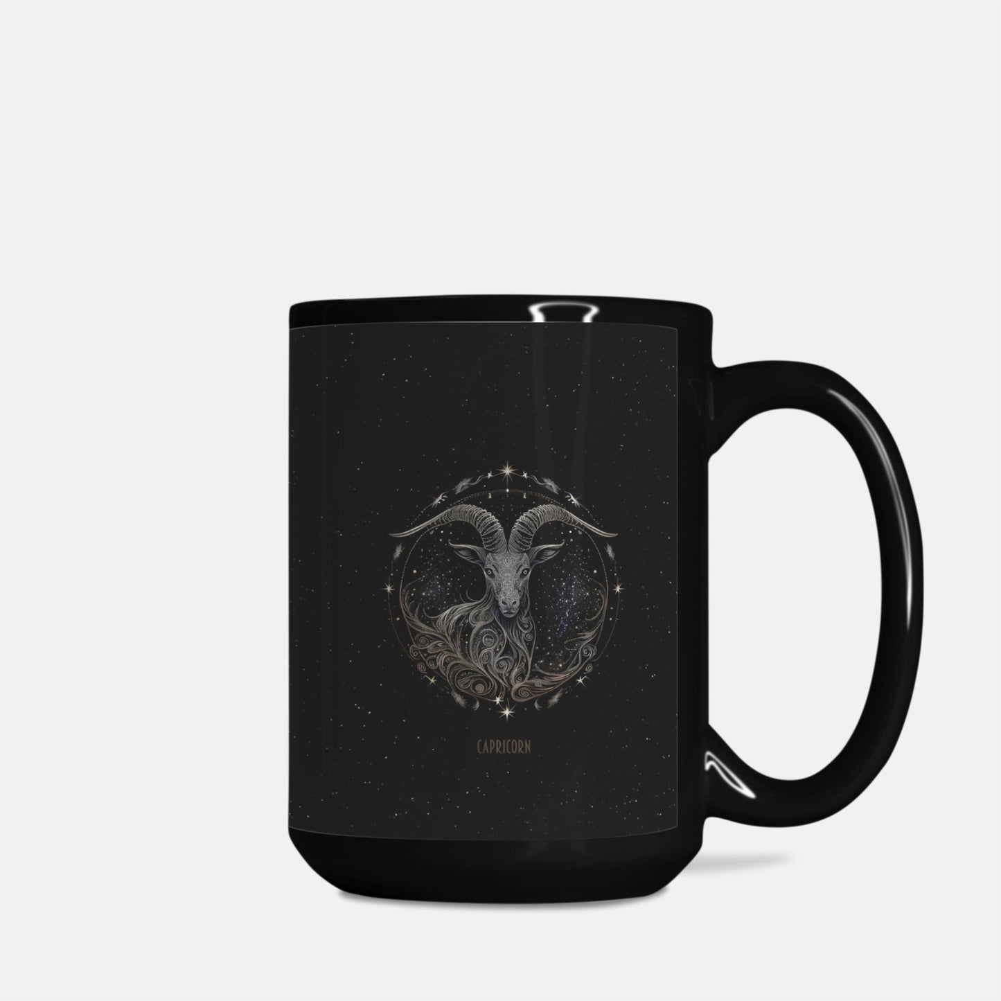 Capricorn Black Mug Deluxe 15oz. Black