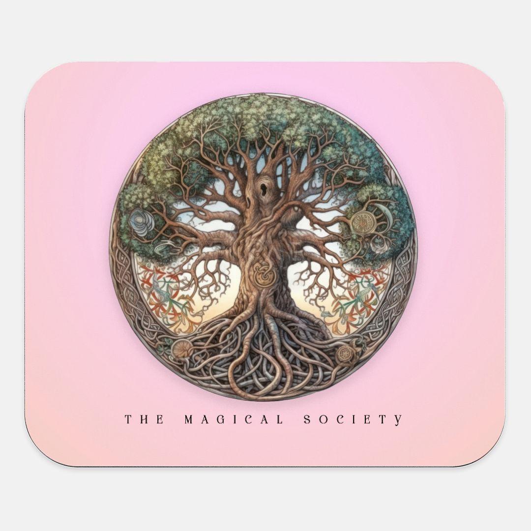 Tree of Life Pink Mouse Pad (Rectangle)