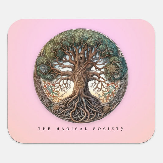 Tree of Life Pink Mouse Pad (Rectangle)